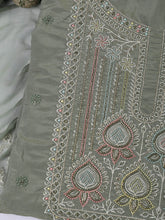 Embroidered Chanderi Unstitched Suit Piece With Dupatta